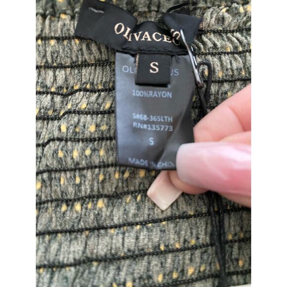 OLIVACEOUS Front Tie Crop Top - Picture 5 of 5